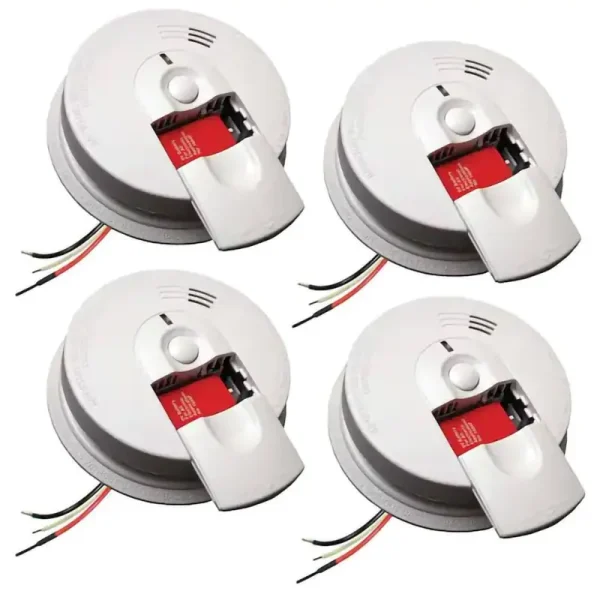 Kidde i4618AC Hardwire Smoke Alarm, 4 Pack