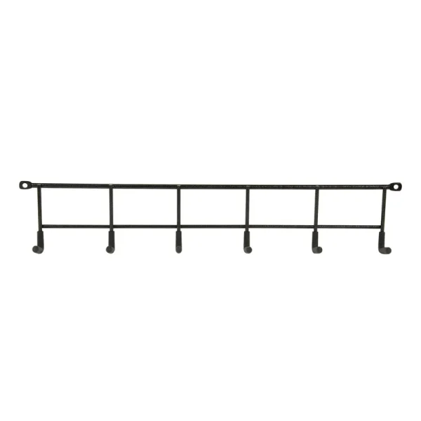 Hyper Tough Screw Mounted Steel Multi-Hook Rack, Black Powder Coat Finish, Size: One Size