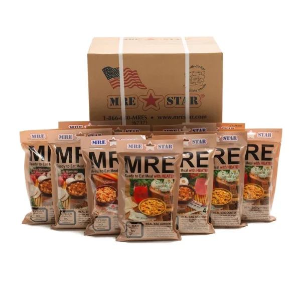 MRE Case Pack with Heaters (12 Meals)