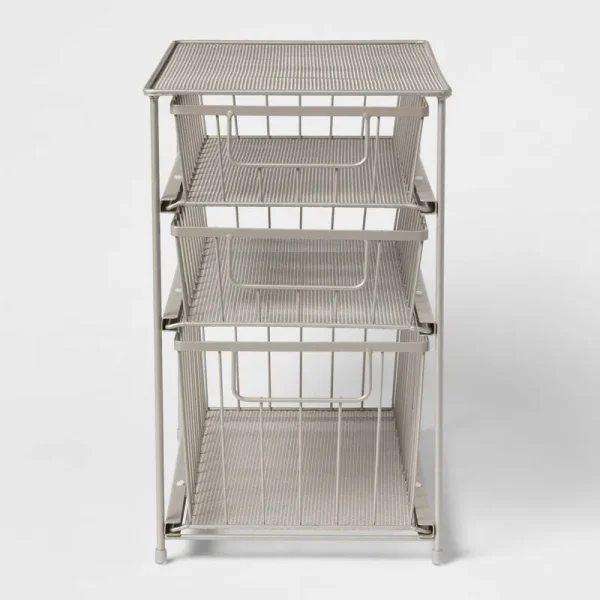 3 Tier Drawer Organizer Brushed Nickel - Brightroom