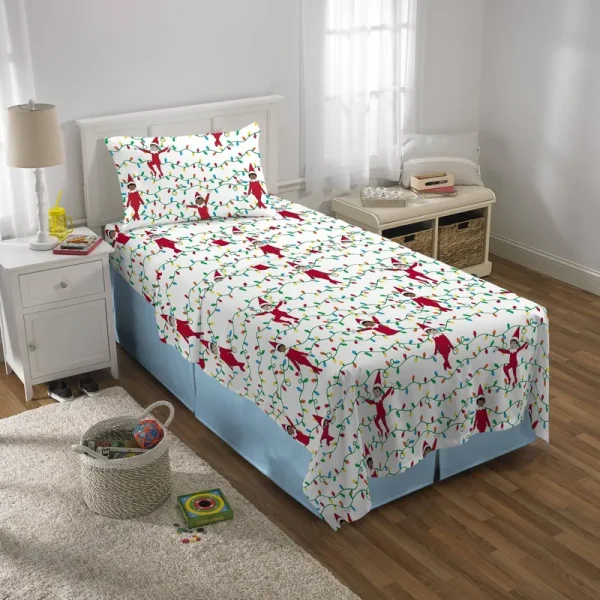Twin Elf on The Shelf Flannel Kids' Sheet Set