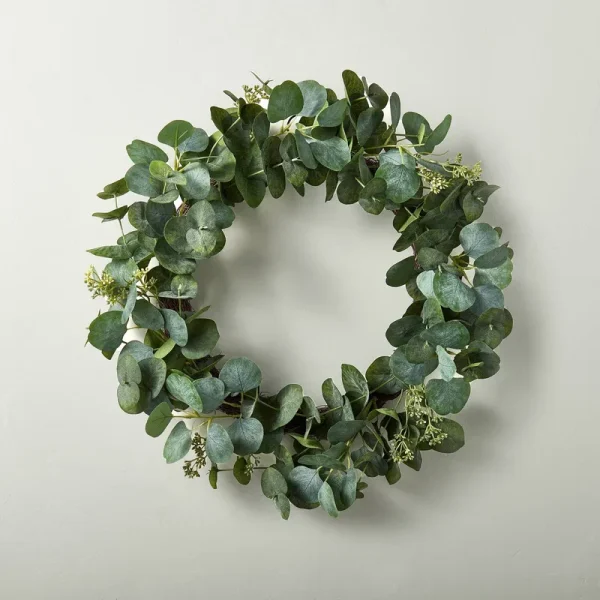 24" Faux Seeded Eucalyptus Wreath - Hearth & Hand with Magnolia