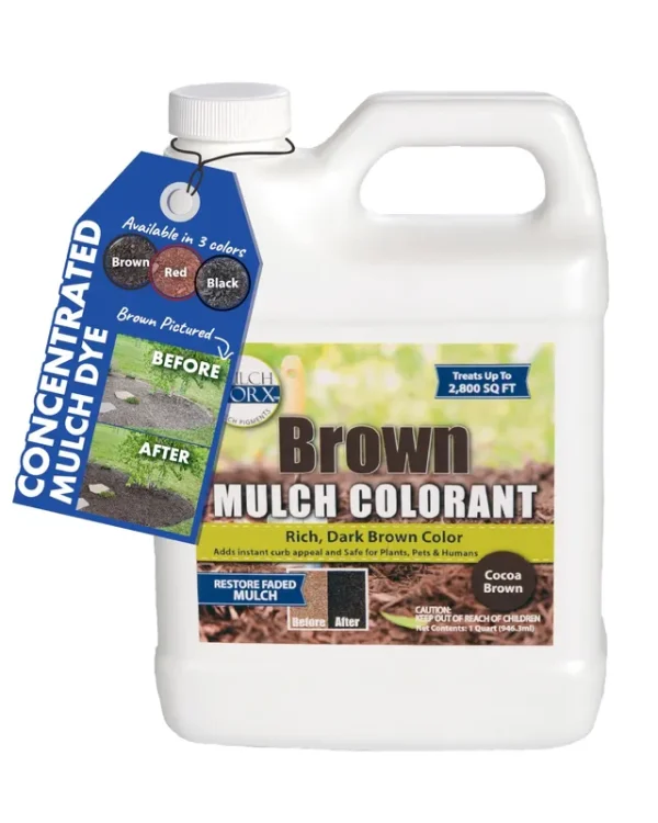 MulchWorx Brown Color Concentrate 2800 Sq ft Rich Dark Mulch Dye Spray
