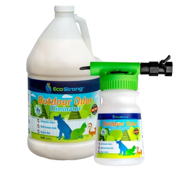 Eco Strong Outdoor Odor Eliminator | Outside Dog Urine Enzyme Cleaner - Powerful Pet, Cat, Animal Scent Deodorizer | Professi