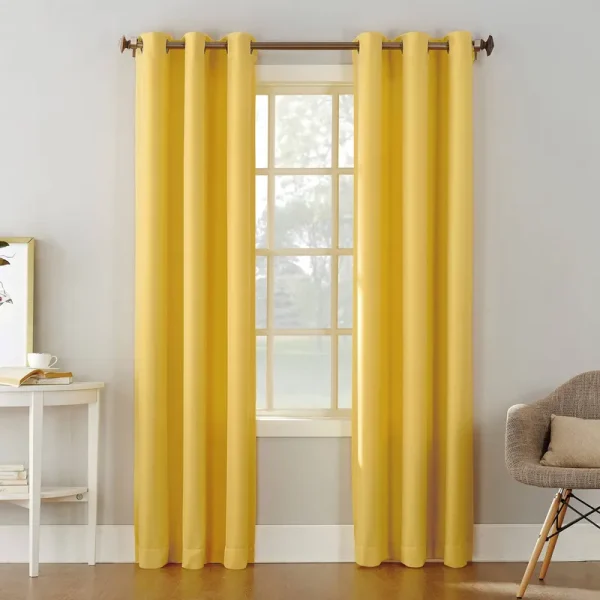 No 918 Montego 2-Pack Casual Textured Semi-Sheer Grommet Curtain Panel