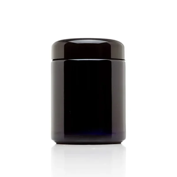 Infinity Jars 250 ml (8.5 fl oz) Tall Black Ultraviolet Refillable Empty Glass Screw Top Jar