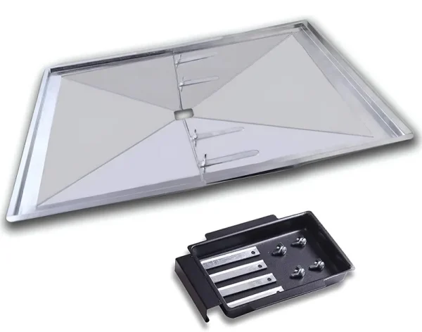 Quickflame Replacement Grease Tray Set for 2-3 Burner BBQ Grill Models (Small to Mid-Size Grills) from Nexgrill, Dyna Glo, Weber, Kenmore, BHG and