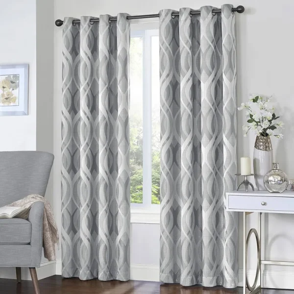 Eclipse Caprese Thermalayer Blackout Window Curtain - Silver - 52 X 95