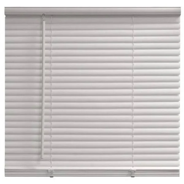 Mainstays 1" White Cordless Vinyl Light Filtering Blinds