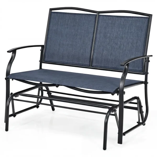 Tangkula 2-Person Patio Swing Glider Bench