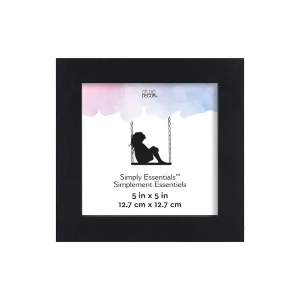 Linear Frame, Simply Essentials by Studio D��cor 5" x 5" in Black