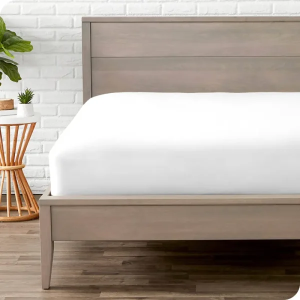 Bare Home Fitted Bottom Sheet, Queen - White