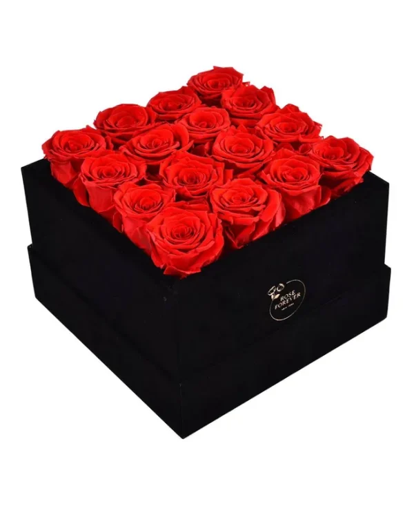Passion Square Flower Bouquet - Red