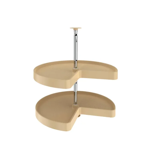 Rev-A-Shelf - LD-2472-24-15-1 - 24" Almond Polymer Kidney Lazy Susan 2-Shelf