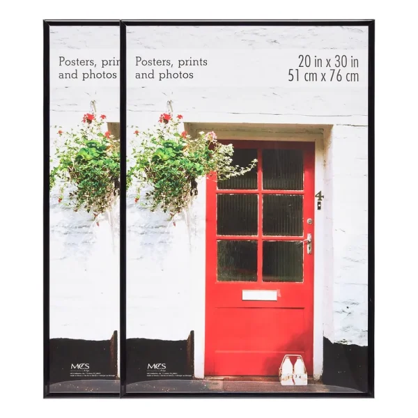 Mainstays 20x30 Basic Poster and Picture Frame Black Set of 2