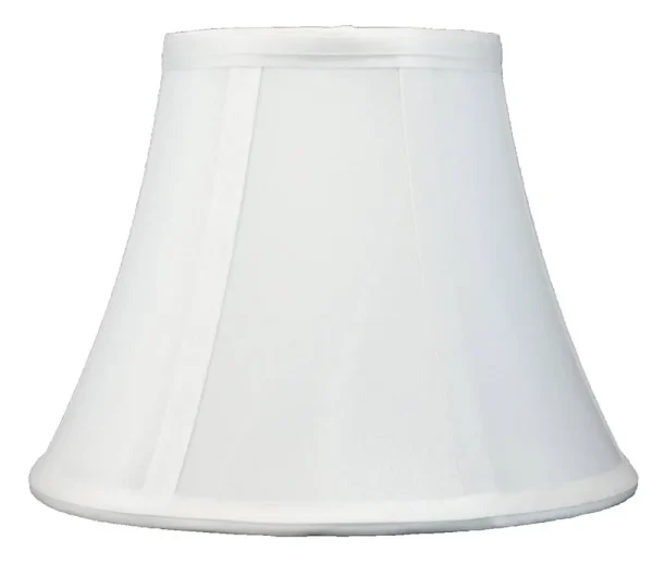 Urbanest Softback Bell Lampshade, Faux Silk, 5-Inch by 9-Inch by 7-Inch, Off White, Spider-Fitter