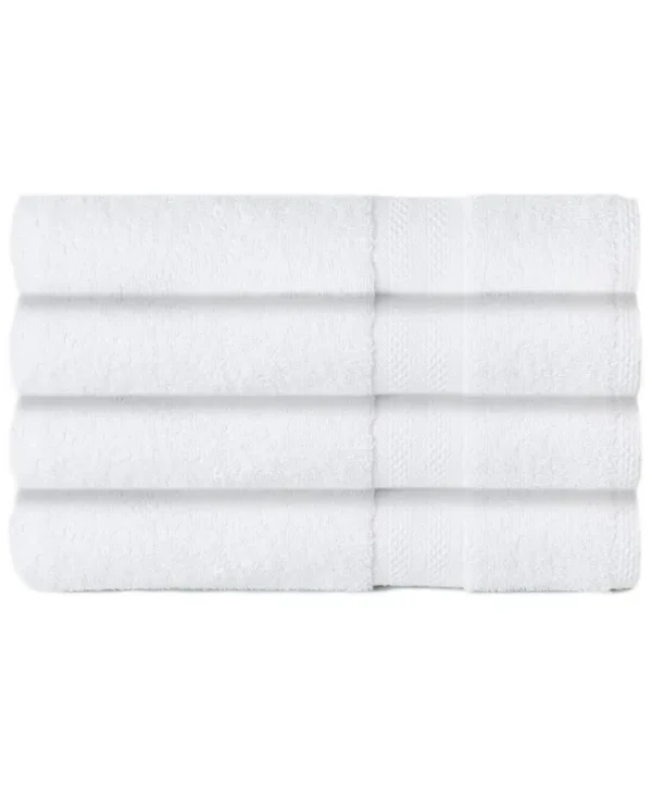 Sunham Soft Spun Cotton 4-pc. Bath Towel Set - White