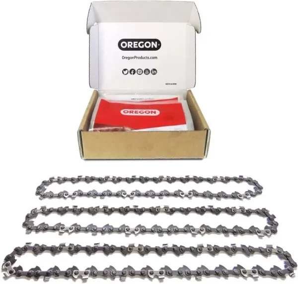 Oregon S62x3 3-Pack AdvanceCut Chainsaw Chains for 18-inch Bar - 62 Drive Links �C Low-Kickback, Fits Husqvarna, Echo, Poulan, Craftsman and More