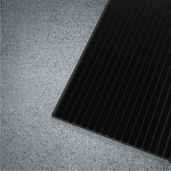 WorkForce Black 36 in. x 8 ft. Vinyl V-Groove Commercial Grade Matting