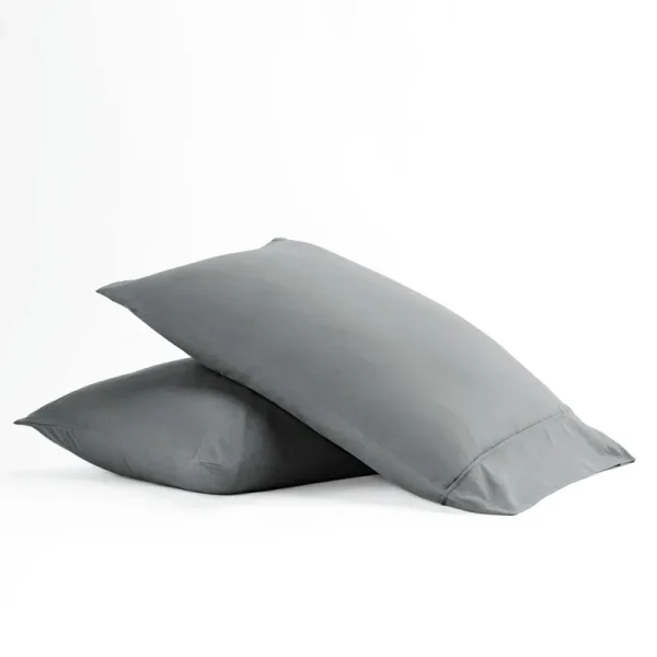 Home Collection Premium Ultra Soft 2 Piece Pillow Case Set, King - Gray