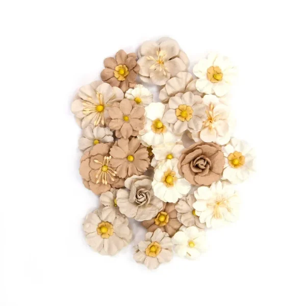 Recollections Neutral Small Mixed Flowers - 24 ct