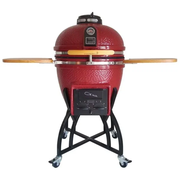 Vision Kamado Professional Ceramic Charcoal Grill - Chili Red