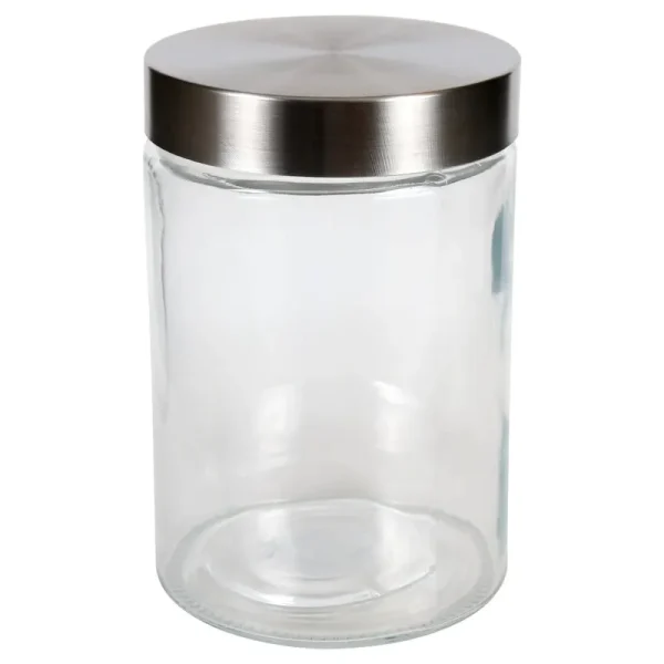 Glass Jars with Stainless Steel Lids 33.8-fl.oz.
