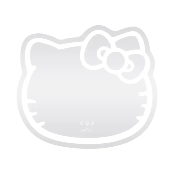 Impressions Vanity Hello Kitty Wall Smart Makeup Mirror with Wi-Fi App Controller and Dimming LED Light White