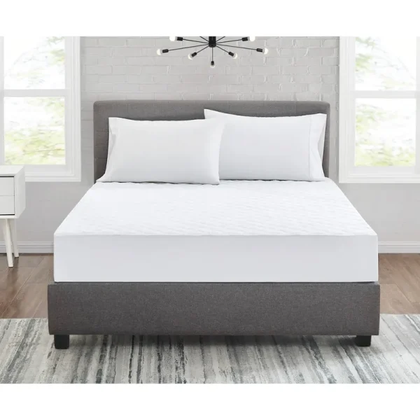 Truly Calm Silver Cool Mattress Pad, White, Full