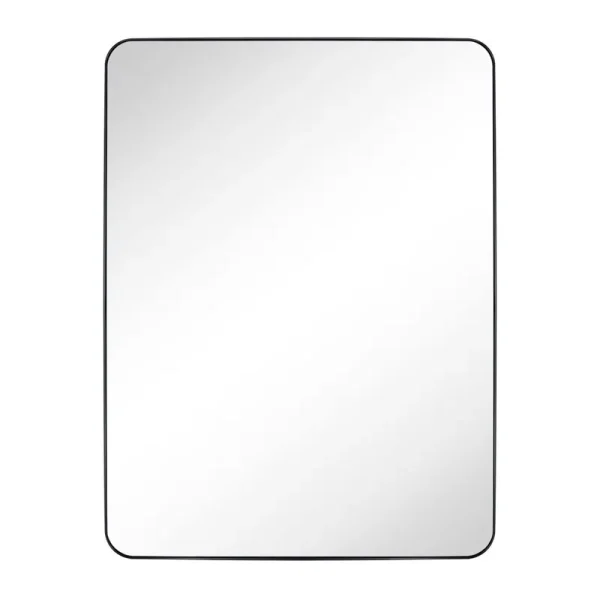 Kengston Modern & Contemporary Rectangular Bathroom Vanity Mirrors 17 Stories Finish: Matte Black, Size: 40" x 30"