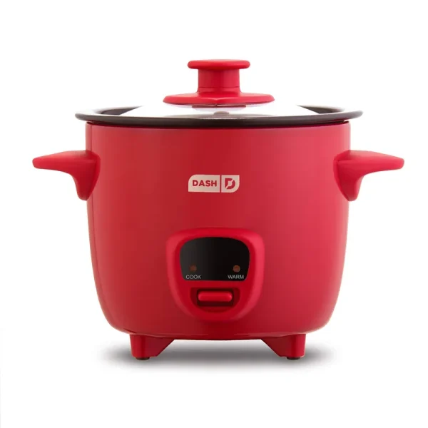 Dash Mini Rice Cooker with Keep Warm 2 Cup Red
