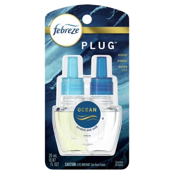Febreze Plug Scented Oil Refill, Ocean - 26 ml