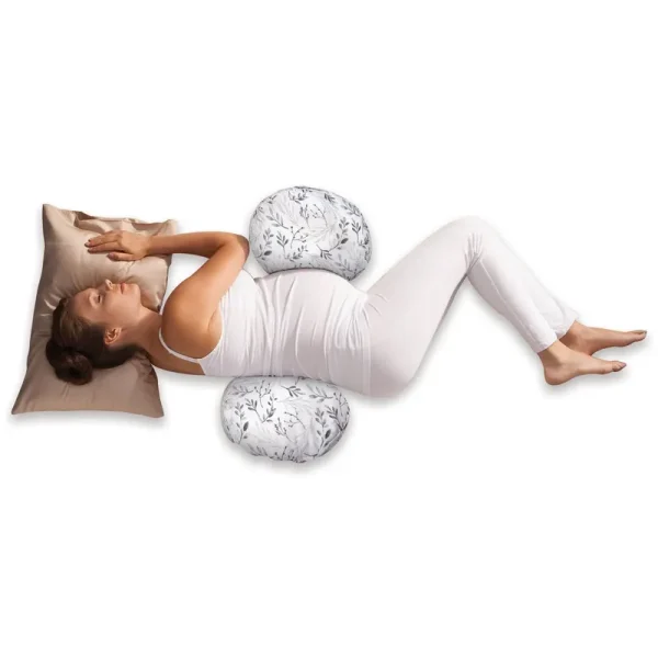Boppy Side Sleeper Pregnancy Pillow - Gray Falling Leaves