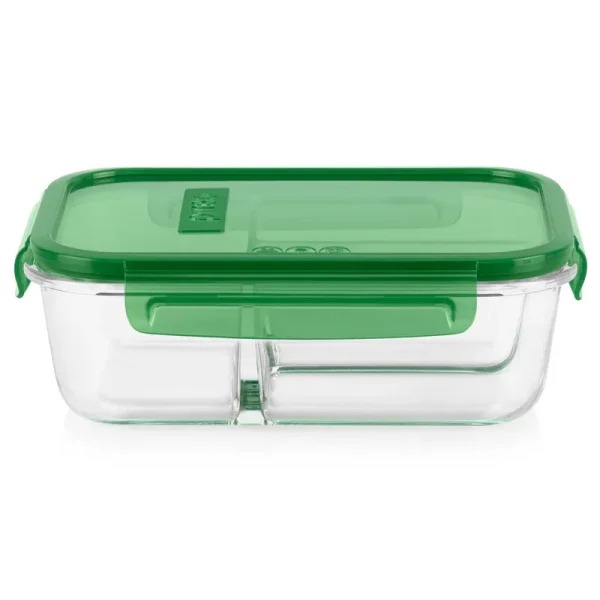 Pyrex 4-Cup MealBox Divided Glass Food Storage Container