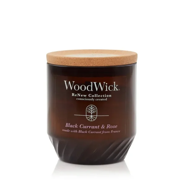 WoodWick Renew Medium Candle, Black Currant & Rose, 6 oz.