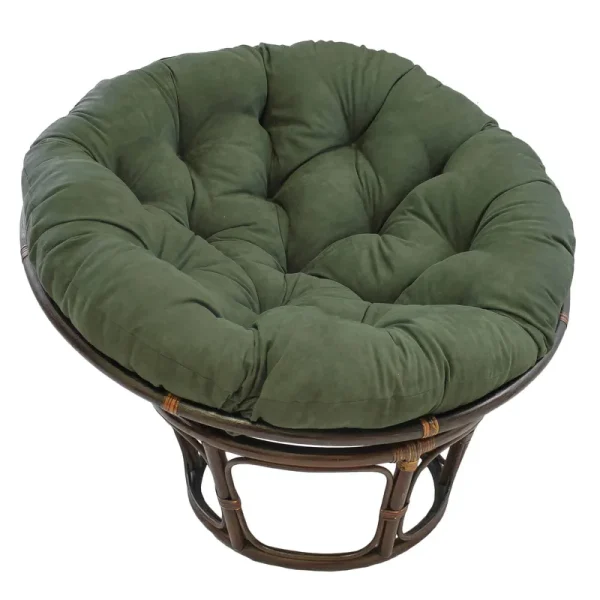 Blazing Needles 44 in. Solid MicroSuede Papasan Cushion, Hunter Green