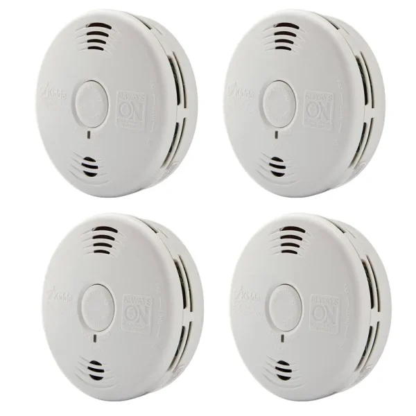 Kidde Smoke & Carbon Monoxide Detector, Combination Smoke & Co Alarm with Lithium Battery, Replacement Alert, Pack of 4