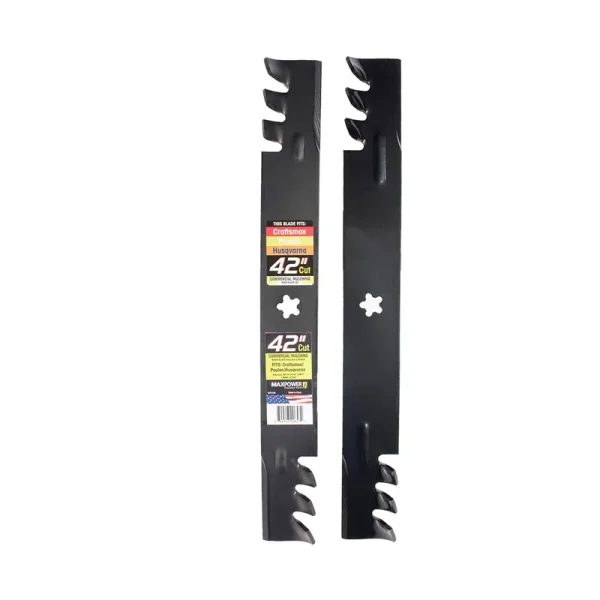 2 Commercial Mulching Blade Set for Many 42 in. Cut Craftsman, Husqvarna, Poulan Mowers Replaces OEM #'s 134149, 138498 561713XB
