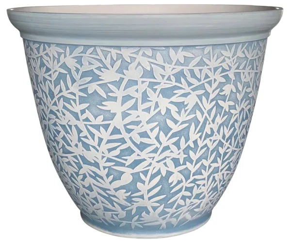 Ready Refill 9.33-in W x 7.24-in H Blue Plastic Traditional Indoor/Outdoor Planter | HDR-082866