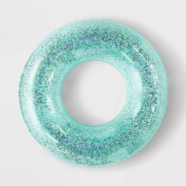 Sun Squad Glitter Tube Pool Teal Blue Float | Target
