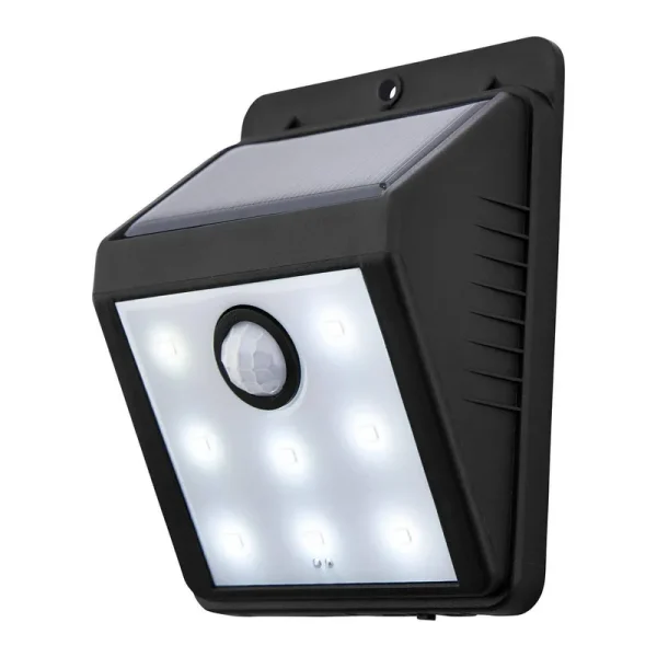 Bunker Hill Security 115 Lumen Wall Mount Solar Security Light, Black