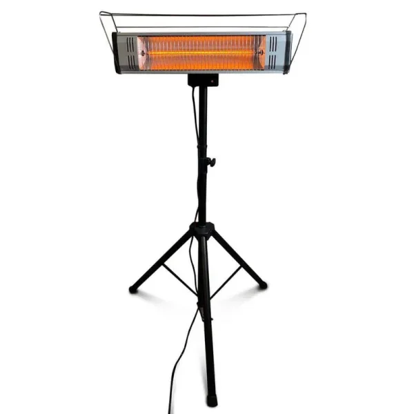 Heat Storm Tradesman 1500-Watt Electric Outdoor Infrared Quartz Portable Space Heater with Tripod, Wall and Ceiling Mount, Black