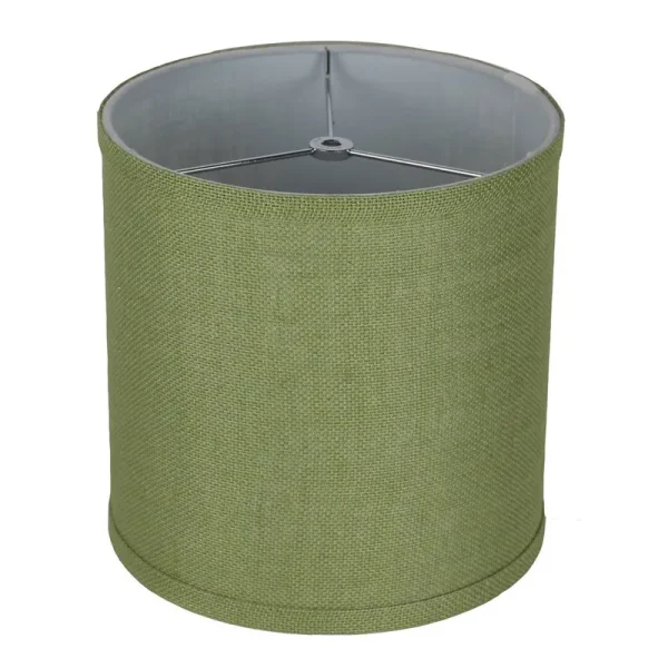 Urbanest Classic 8" Burlap Drum Lamp Shade Color: Khaki Green