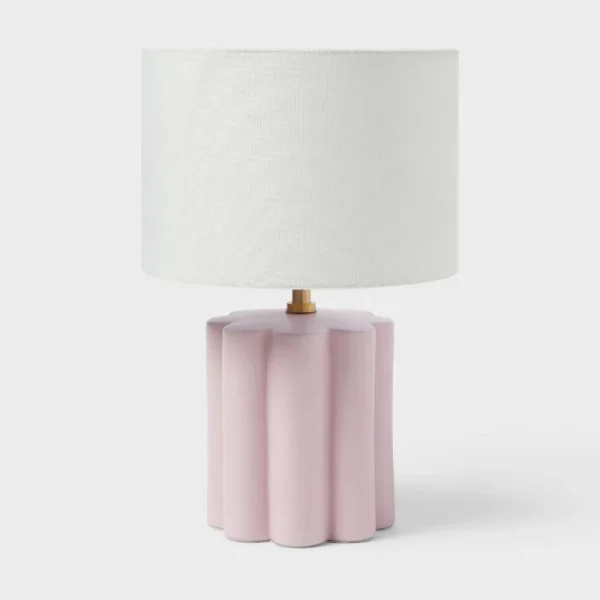 Fluted Kids' Table Lamp Purple - Pillowfort