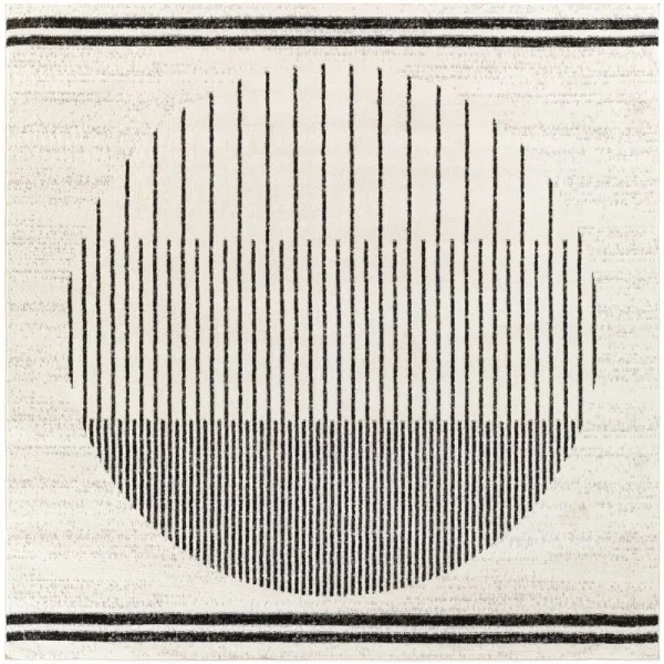 Corum Abstract Black/Ivory Area Rug Trent Austin Design Rug Size: Square 7'10"
