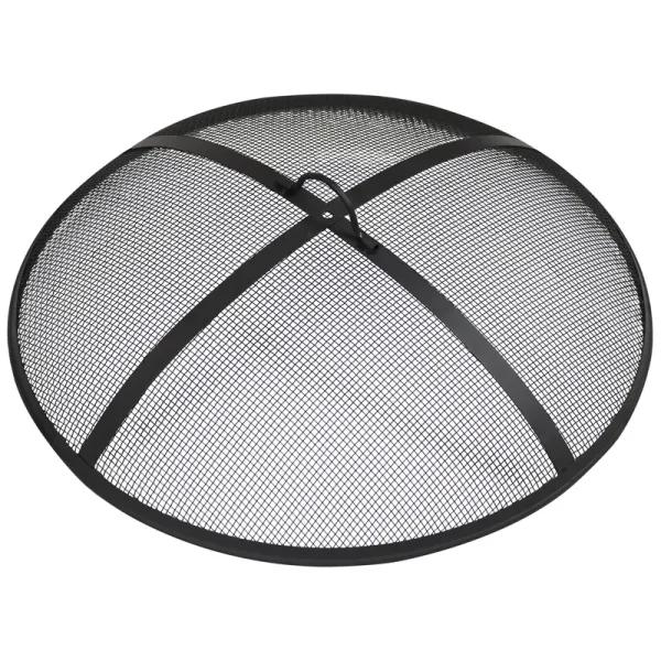 Sunnydaze Outdoor Heavy-Duty Steel Round Fire Pit Spark Screen - 30"