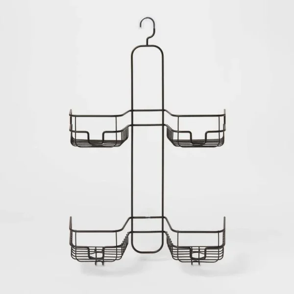 Hose Round Wire Shower Caddy Black - Made by Design