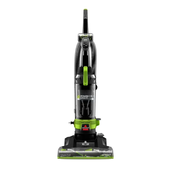 BISSELL Powerforce Helix Turbo Rewind Pet, Upright Vacuum, Pet Friendly, Automatic Cord Rewind, Powerful Pet Hair Pickup, Extra - Wide Cleaning Path, 3333, Black & Green