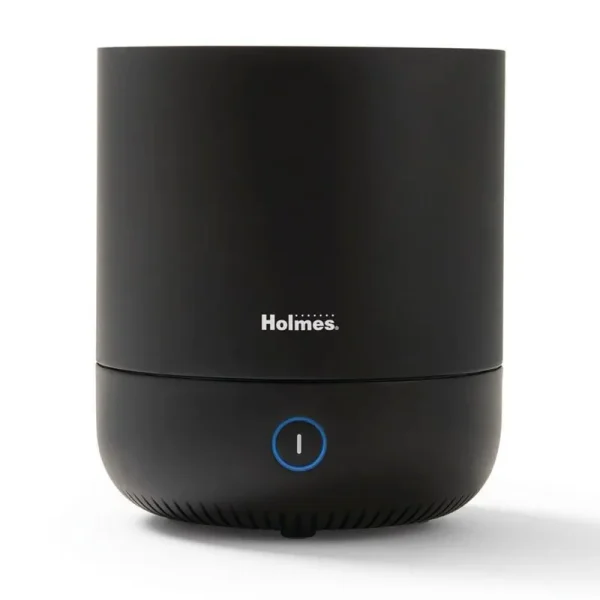 Holmes Ultrasonic 0.36 gal. Cool Mist Top Fill Antimicrobial Humidifier in Black, Blacks