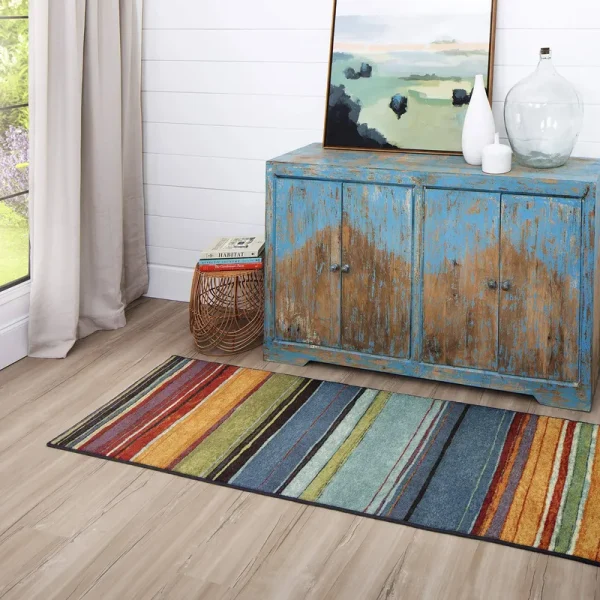 Mohawk Home New Wave Rainbow Printed Rug 2'x8' Multi